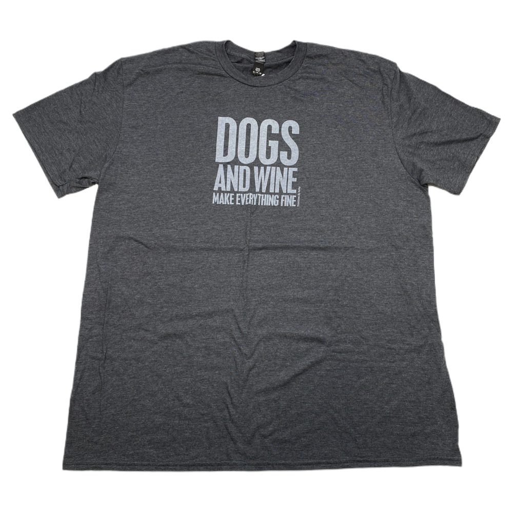 NEW ANVIL by Gildan Dogs & Wine Tee Size Large